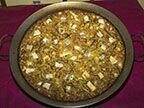 Paella de Cebolla, Bacalao, Coliflor y Ajos Tiernos - Restaurante Telero Gandia